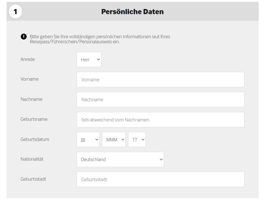 Registrierung