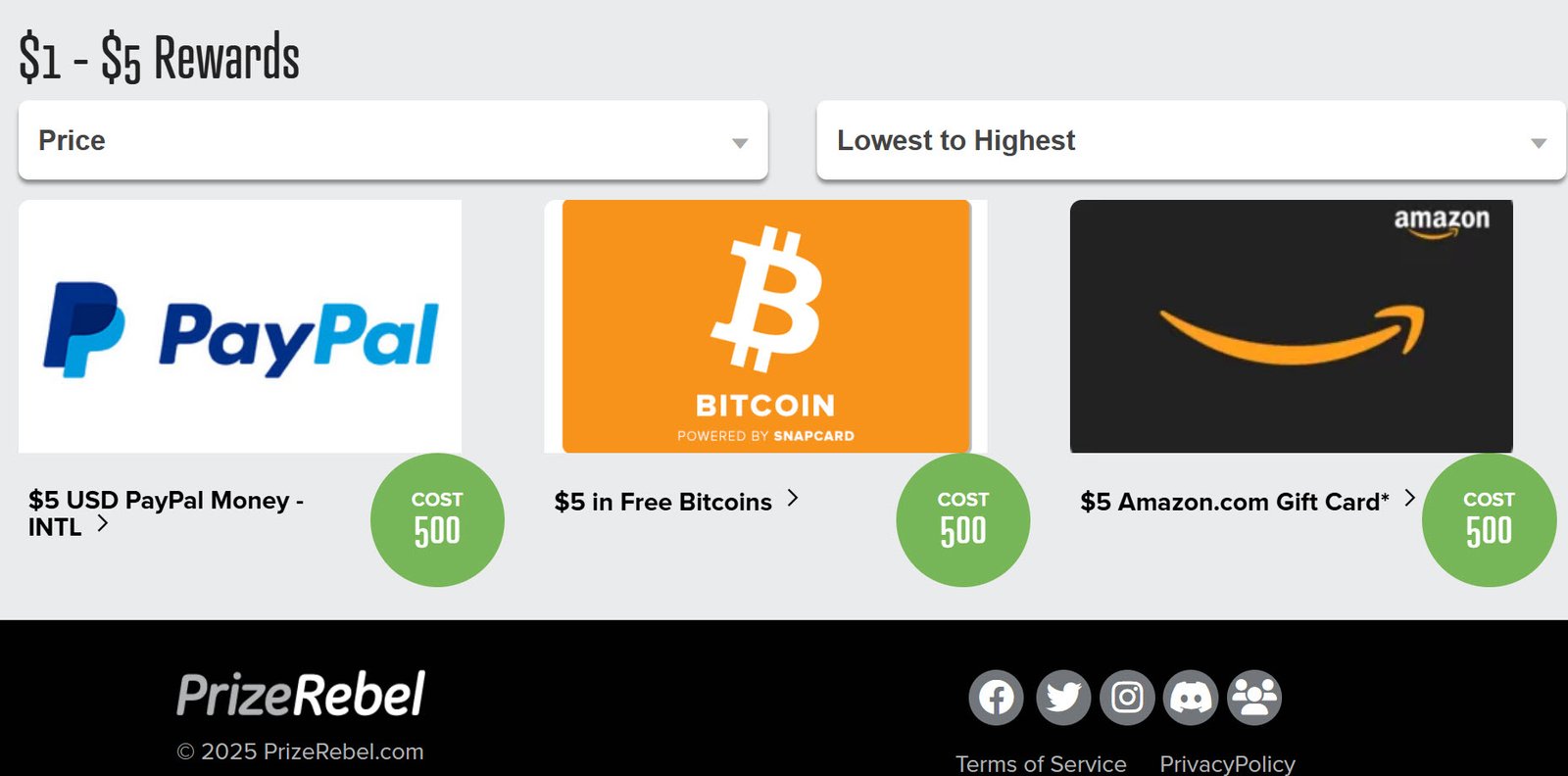 PayPal and Visa cards
