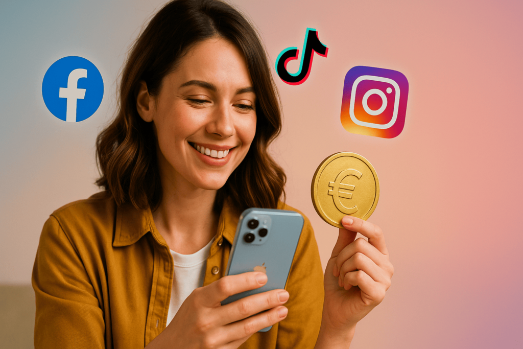 Earn money with social network purchases